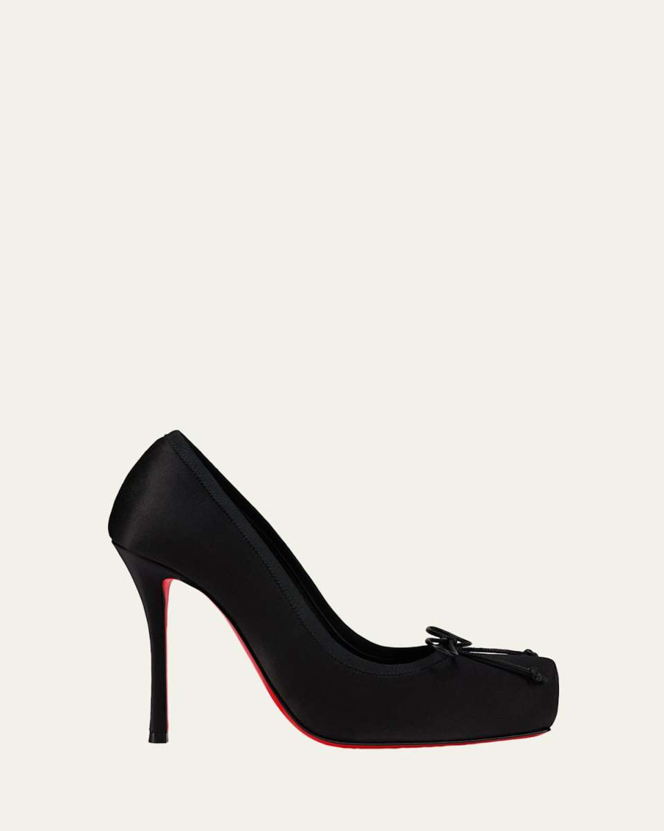 100mm Cassia Satin Ballerina Pumps